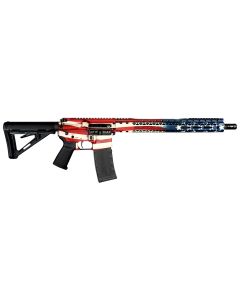 Black Rain Ordnance BROPATAMERICA Spec 15+ Patriot 5.56x45mm NATO 30+1 16", American Flag, 15" Slim M-LOK, Magpul Grip/Carbine Stock