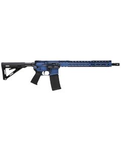 Black Rain Ordnance BROWTPBLB Spec 15+ We The People 5.56x45mm NATO 30+1 16", Blue Battleworn with Deep Engraving, 15" Slim M-LOK, Magpul Grip/Carbine Stock, Castle Flash Hider