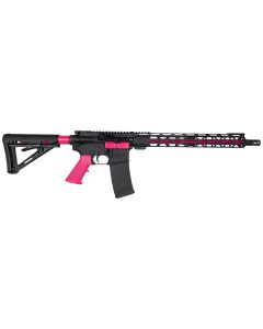 Diamondback DB175AK591 DB155.56x45mm NATO 16" 30+1, Black with Prison Pink Accents, Carbon Lower, 15" M-Lok Handguard, Magpul Carbine Stock, A2 Grip