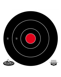 Birchwood Casey 35825 Dirty Bird8" Bullseye Tagboard Hanging Black/White 25 Per Pkg