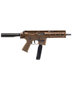 B&amp;T Firearms BT500167ABCT SPC1010mm Auto 30+1 8.90", Coyote Brown, Buffer Tube Brace, Polymer Grip, Tri-Lug Adapter (Glock Mag Compatible)