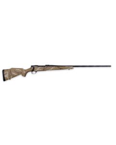 Weatherby VHH653WR8B Vanguard Outfitter 6.5-300 Wthby Mag 3+1 26" Threaded/Spiral Fluted, Graphite Black Barrel/Rec, Tan with Brown &amp; White Sponge Synthetic Stock, Accubrake Muzzle Brake, Adj. Trigger