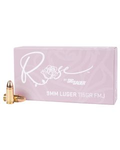 Sig Sauer E9MMB1ROSE50 Rose9mmLuger 115gr Full Metal Jacket 50 Per Box/20 Case