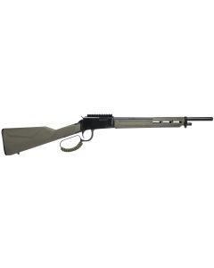 Rossi RL22161STOD Rio Bravo Tactical 22 LR 10+1 16.50" Polished Black Oxide Steel Threaded Barrel, Picatinny Rail Matte Black Aluminum Receiver, Fixed OD Green Synthetic Stock