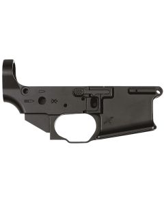 Sons Of Liberty Gun Works FCDAMBILR LRF Ambi Stripped Lower Receiver FCD Collab, Black Anodized Aluminum, Ambi Controls, Flared Magwell, Fits Mil-Spec AR-15