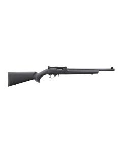 Ruger 31197 10/22 Carbine 22 LR 10+1 16.12" Threaded Bull Barrel, Black, Hogue Overmolded Stock, Ghost Ring Sight, Optic Mount
