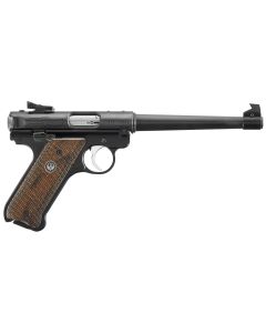 Ruger 40175 Mark IV 75th Anniversary Target 22 LR 10+1 6.88" Stainless Tapered Target Barrel, Blued Aluminum Frame, Drilled &amp; Tapped, Checkered Wood Laminate Grip, Ambidextrous