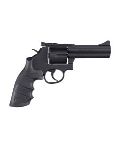 SAR USA SARSR38BL4 SAR SR357 Mag/38 Special 6 Shot 4" Black Steel Barrel &amp; Cylinder, Black Steel Frame, Black Finger Grooved Grip, Drop Safety/Hammer Block Safety, Exposed Hammer