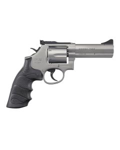SAR USA SARSR38ST4 SAR SR357 Mag/38 Special 6 Shot 4" Stainless Steel Barrel &amp; Cylinder, Stainless Steel Frame, Black Finger Grooved Grip, Drop Safety/Hammer Block Safety, Exposed Hammer