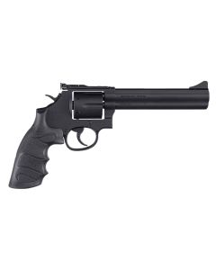 SAR USA SARSR38BL6 SAR SR357 Mag/38 Special 6 Shot 6" Black Steel Barrel &amp; Cylinder, Black Steel Frame, Black Finger Grooved Grip, Drop Safety/Hammer Block Safety, Exposed Hammer