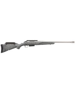 Ruger 46905 American Gen 2 450 Bushmaster 3+1, 20" Gun Metal Gray Cerakote Steel Threaded Barrel, Gun Metal Gray Cerakote Receiver w/Picatinny Rail, Gray Splatter Adjustable Synthetic Stock