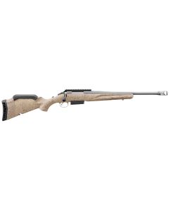 Ruger 46922 American Ranch Gen II 450 Bushmaster 3+1 16.40" Cobalt Cerakote Threaded Barrel, Picatinny Rail Steel Receiver, Flat Dark Earth Splatter Adj Comb Synthetic Stock, Right Hand