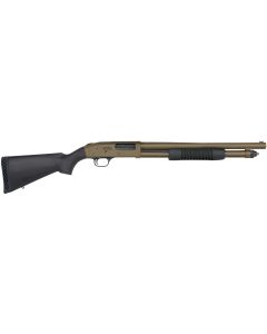 Mossberg 50781 590 Thunder Ranch 12 Gauge 5+1 3" 18.50" Cylinder Bore, Patriot Brown Barrel/ Optic Cut Rec, Black Synthetic Furniture, Fiber Optic Sight