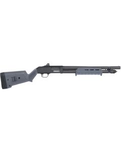 Mossberg 51606 590S w/Optic Compact 12 Gauge Pump 3" 5+1 18.50" Matte Blued Steel Barrel, Drilled &amp; Tapped Receiver, MOE Forend, Gray Magpul SGA Adj Stock Synthetic Stock, Holosun Micro Dot
