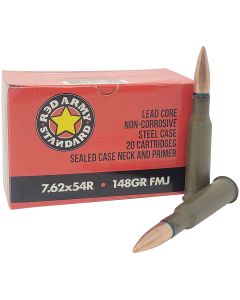 Red Army Standard AM3421 7.62x54mmR 148gr Full Metal Jacket 20 Per Box/31 Case