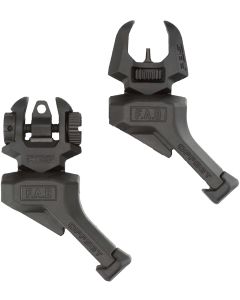 FAB Defense FXFRBSOSB Front and rear Set of Offset Flip-Up SightsBlack