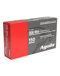 Aguila 8090AG 308Win 150gr InterLock Boat Tail Soft Point 20 Per Box/10 Case