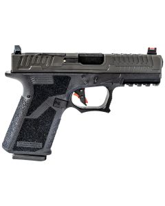 Faxon Firearms FX19P FX-19 Patriot Compact Frame 9mm Luger 15+1, Black Steel Barrel, Black DLC Optic Cut/Serrated Stainless Steel Slide, Black Polymer Frame w/Picatinny Rail