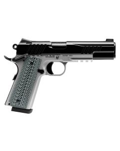 Savage Arms 67208 1911 Government 9mm Luger 10+1 5" Black Stainless Steel Barrel, Black Nitride Serrated Stainless Steel Slide, Stainless Steel Frame w/Picatinny Rail, Black/Gray VZ Grip