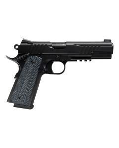 Savage Arms 67211 1911 Government 9mm Luger 10+1 5" Black Stainless Steel Barrel. Black Nitride Serrated Stainless Steel Slide. Black Nitride Stainless Steel Frame w/Picatinny Rail, Black VZ Grip