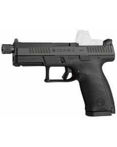 CZ-USA 91513 P-10 CCompact Frame 9mm Luger 17+1 4.02" Black Steel Threaded Barrel Black Nitride Optic Ready/Serrated Steel Slide Black Polymer Frame w/Picatinny Rail
