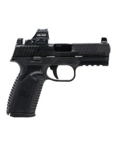 FN 66101857 510 MRD Full Size 10mm Auto 15+1, 4.10" Black Target Crown Steel Barrel, Black PVD Optic Cut/Serrated Steel Slide &amp; Polymer Frame w/Picatinny Rail, Ambidextrous