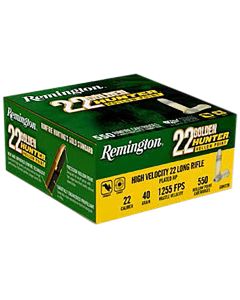 Remington Ammunition R21253 Golden Hunter22LR 40gr Plated Hollow Point 550 Per Box/12 Case