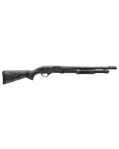 Winchester Repeating Arms 512457395 SXP Defender Compact 12 Gauge Pump 3" 5, 2 3/4" Shells 18" Forged Carbon Hydrodip Steel Barrel, Aluminum Receiver, Fixed Forged Carbon Hydrodip Synthetic Stock