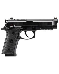 Beretta USA J92XFMSDA20 92GTS9mm Luger 10+1 4.70" Black Inox Steel Barrel, Black Cerakote Optic Ready/Serrated Steel Slide + Aluminum Frame w/Beavertail &amp; Picatinny Rail, Ambidextrous