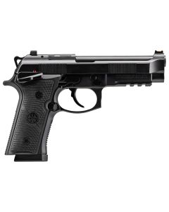 Beretta USA J92XFMSDA21 92GTS9mm Luger 18+1 4.70" Black Inox Steel Barrel, Black Cerakote Optic Ready/Serrated Steel Slide + Aluminum Frame w/Beavertail &amp; Picatinny Rail, Ambidextrous