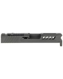 True Precision Inc TPG43SBCRMS Axiom Optic Cut Slide Fits Glock 43 Black DLC Anodized 416R Stainless Steel