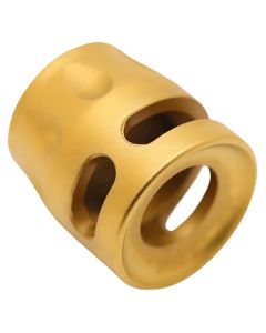True Precision Inc TPSMICROG Micro Compensator S-Type Gold 416R Stainless Steel 1/2"x28 Threads 9mm/380 ACP