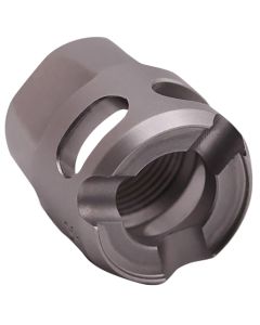 True Precision Inc TPYMICROSS Micro Compensator Y-Type Satin Stainless 416R Stainless Steel 1/2"x28 Threads 9mm/380 ACP