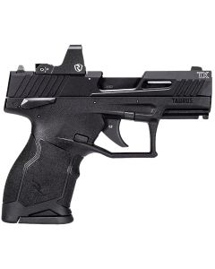 Taurus 1TX2213110RI TX22C w/Optic Compact Frame 22 LR 10+1 SAO 3.60" Matte Black Steel Threaded Barrel, Black Anodized Optic Ready/Serrated Slide, Black Polymer Frame w/Picatinny Rail, Riton Red Dot