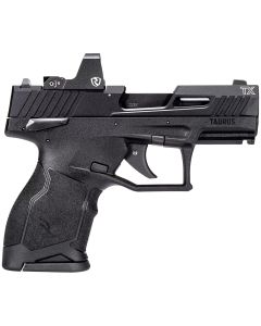 Taurus 1TX22131RI TX22C w/Optic Compact Frame 22 LR 13+1 SAO 3.60" Matte Black Steel Threaded Barrel, Black Anodized Optic Ready/Serrated Slide, Black Polymer Frame w/Picatinny Rail, Riton Red Dot
