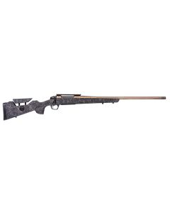 CVA CR3961F Cascade Long Range Hunter Full Size 300 Win Mag 24" Smoked Bronze Cerakote Steel Threaded Barrel, Black w/Smoked Bronze Web Synthetic Stock