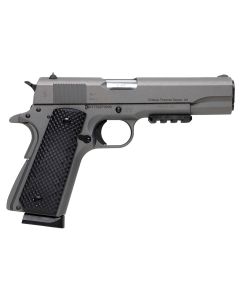 Charles Daly 440179 1911 Field Grade 45 ACP 8+1 5" Stainless Steel Barrel, Mystikote Tactical Gray Serrated Steel Slide &amp; Steel Frame w/Beavertail, Black Polymer Grips