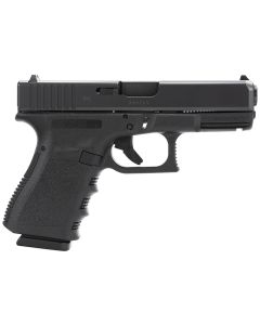 Glock PI3850201 G38 Gen3 Compact 45 GAP4.02" Barrel 8+1, BlackFrame &amp; Slide, Finger Grooved Rough Texture Grip, Safe Action Trigger
