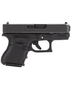 Glock PI3950201 G39 Gen3 Sub-Compact 45 GAP 6+1 3.43" Black Polygonal Rifled Barrel, Matte Black Serrated Slide, Black Polymer Frame, Black Textured Finger Grooved Polymer Grip, Right Hand