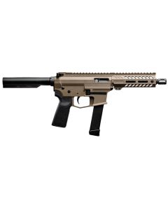 Angstadt Arms AAUDP09PF6 UDP-99mm Luger 15+1 6" Black Melonite Threaded Barrel, 5.50" Free Float M-LOK Handguards, Flat Dark Earth Cerakote Aluminum Picatinny Rail Receiver, Black B5 Grips