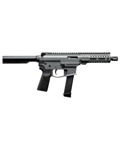 Angstadt Arms AAUDP09PG6 UDP-99mm Luger 15+1 6" Black Melonite Threaded Barrel, 5.50" Free Float M-LOK Handguards, Tactical Gray Cerakote Aluminum Picatinny Rail Receiver, Black B5 Grips