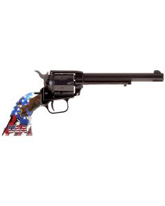 Heritage Mfg RR22B6US08 Rough Rider22 LR 6rd 6.50" Black Oxide Alloy Steel Barrel &amp; Cylinder, Black Oxide Zinc Alloy Frame, USA Eagle Polymer Grip, Manual Safety, Exposed Hammer