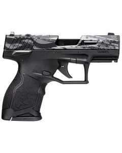 Taurus 1TX2233110US5 TX22C T.O.R.O. Compact Frame 22 LR 10+1 3.60" Matte Black Steel Barrel, Engraved Distressed USA Flag Optic Ready/Serrated Slide, Black Polymer Frame