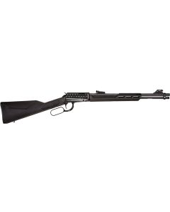 Rossi RL22181SYEN21 Rio Bravo22 LR 15+1 18" Black Polished Alloy Steel Barrel, Black w/Engraved US Flag Aluminum Receiver, Black Synthetic Fixed Stock