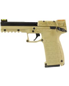 Kel-Tec PMR30TAN10 PMR3022 WMR 10+1 4.30" Black Fluted Steel Barrel, Black/Tan Serrated Slide, Tan Polymer Frame w/Picatinny Rail, Tan Textured Polymer Grip