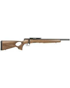 Savage Arms 70517 B Series Timber 22 WMR 10+1 18" Matte Black Threaded Barrel, Matte Black Picatinny Rail Carbon Steel Receiver, Woodgrain Fixed Thumbhole Stock