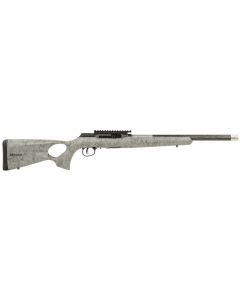 Savage Arms 47253 A Series TimberLite 22LR 10+1 18" Black Threaded Carbon Fiber/SS Barrel, Black Picatinny Rail Steel Receiver, Gray w/Black Webbing Synthetic Fixed Thumbhole Stock