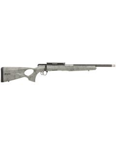 Savage Arms 70218 B Series TimberLite 22 LR 10+1 18" Carbon Fiber Threaded Barrel, Matte Black Picatinny Rail Carbon Steel Receiver, Gray w/Black Webbing Fixed Thumbhole Synthetic Stock