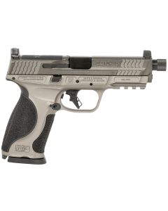 Smith &amp; Wesson 14162 M&amp;P M2.0Full Size Frame 9mm Luger 17+1, 4.63" Black Threaded Barrel, Gray Optic Cut/Serrated Steel Slide, Gray Aluminum Frame w/Picatinny Rail, Black Polymer Grip