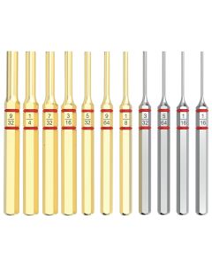 Real Avid AVAPKB Accu-Punch Pin Punch Set Brass/Steel 11 Pieces